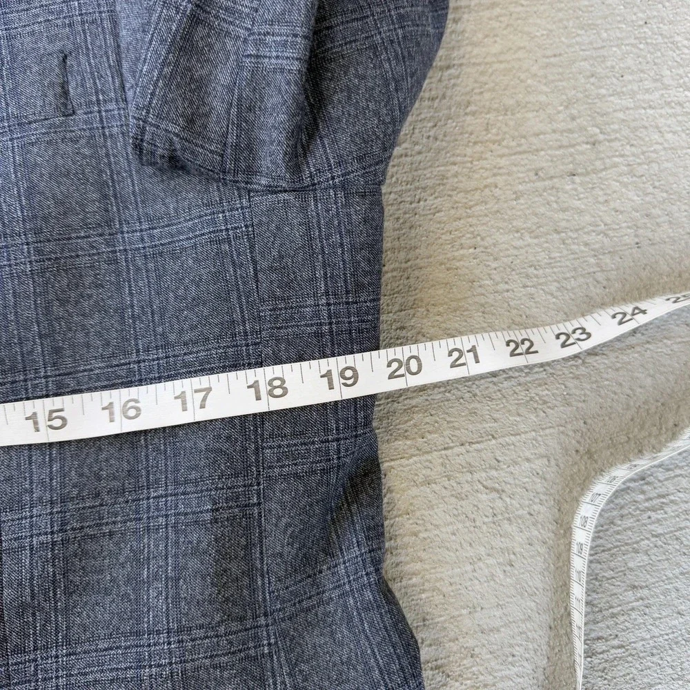 Spurr New York Men's Wool Blazer‎ 40L Gray Check Sport Coat Jacket 2-Button
